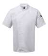 PR906 Premier Short Sleeve Zipped Chef's Jacket White colour image